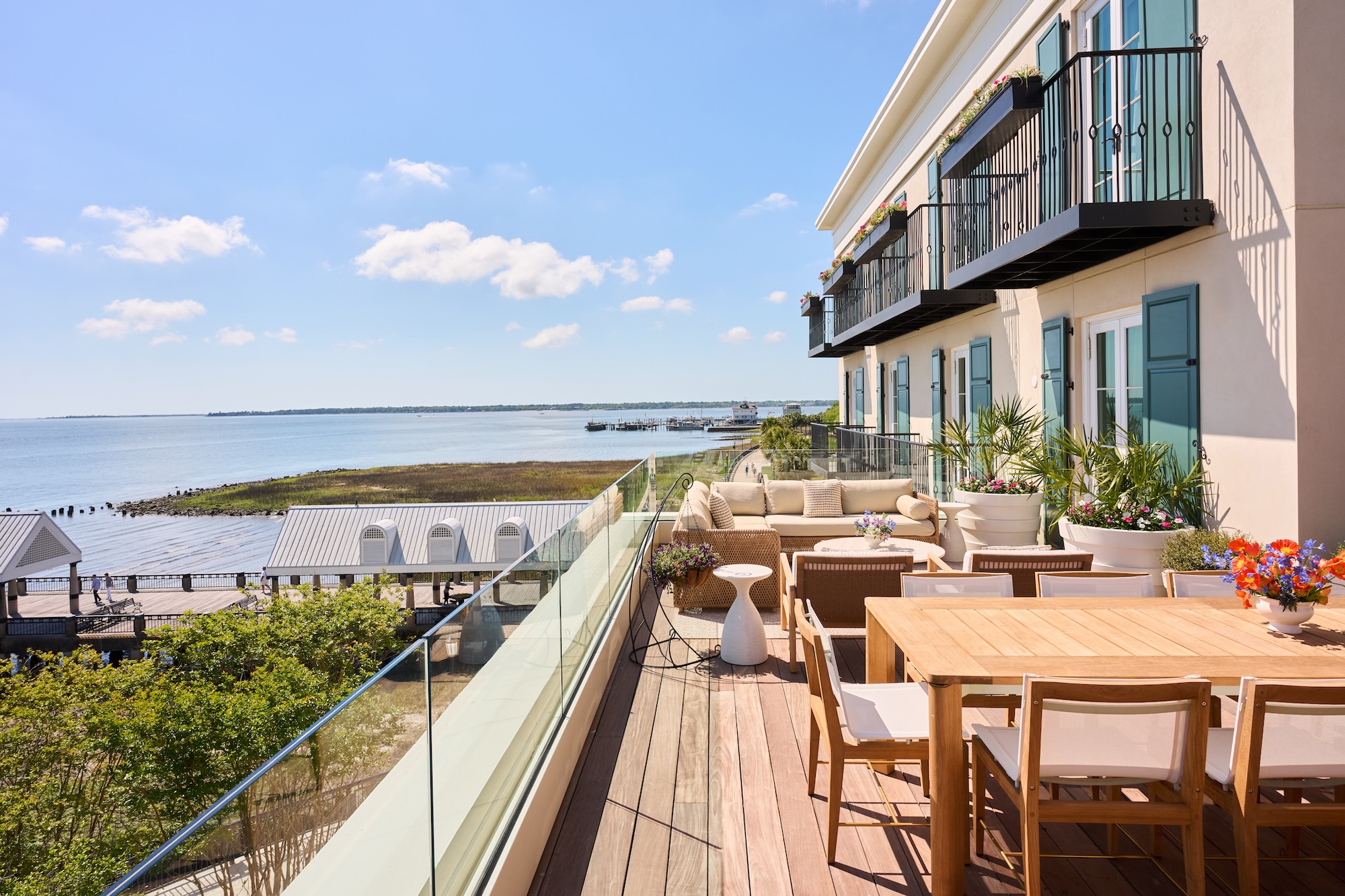 image of the Presidential Suite Balcony View overlooking Waterfront Park