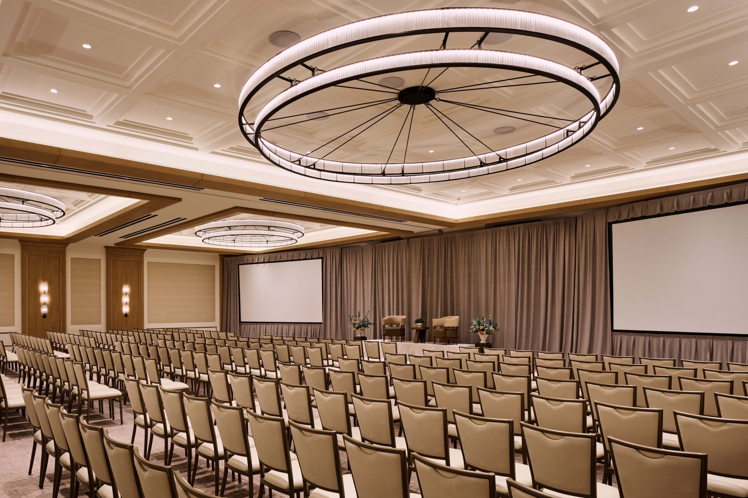 Imag eof the Asten ballroom set up