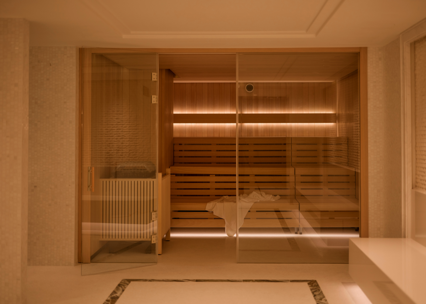 Image of the dry sauna at The Spa at The Cooper