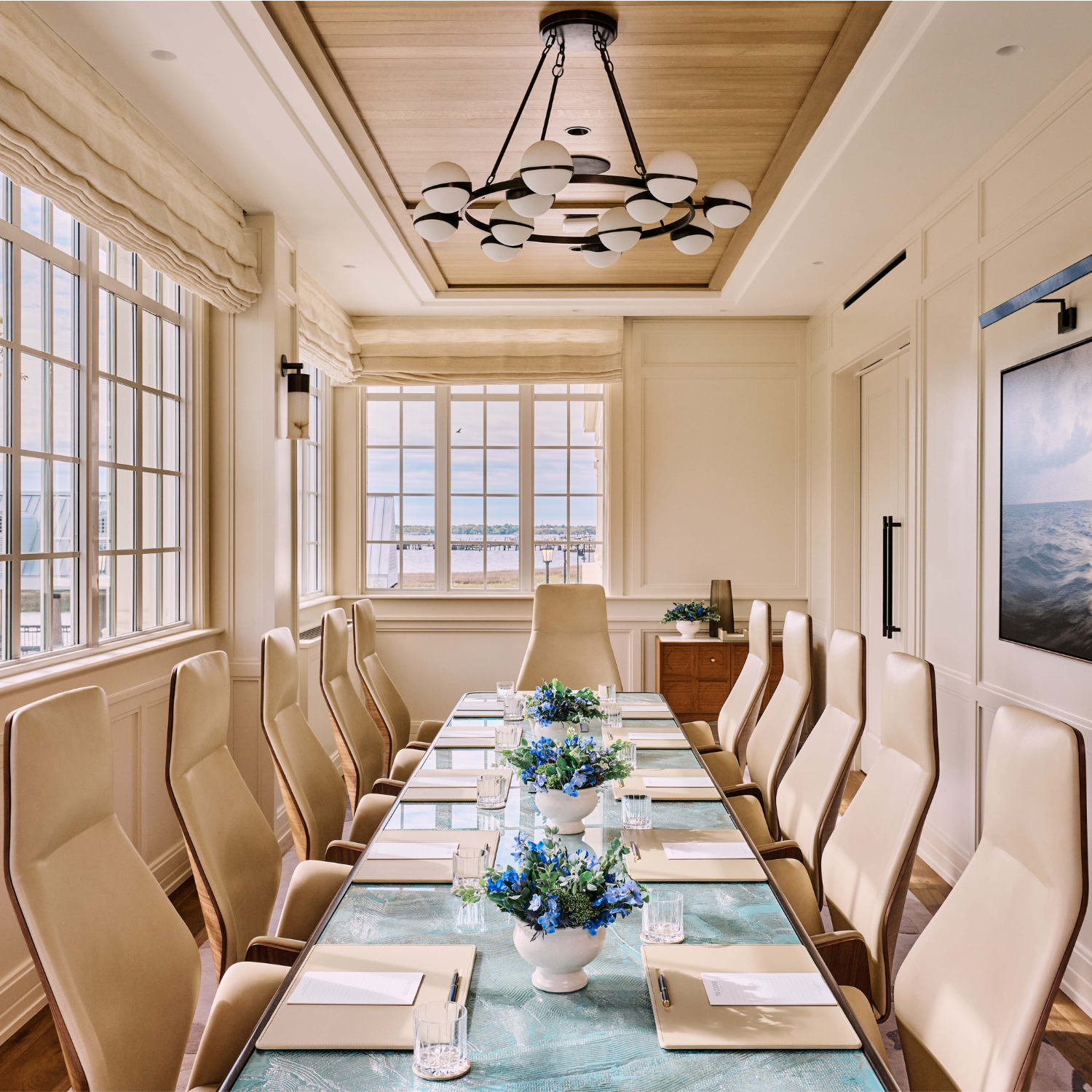 Image of a boardroom table called the Palmer Boardroom