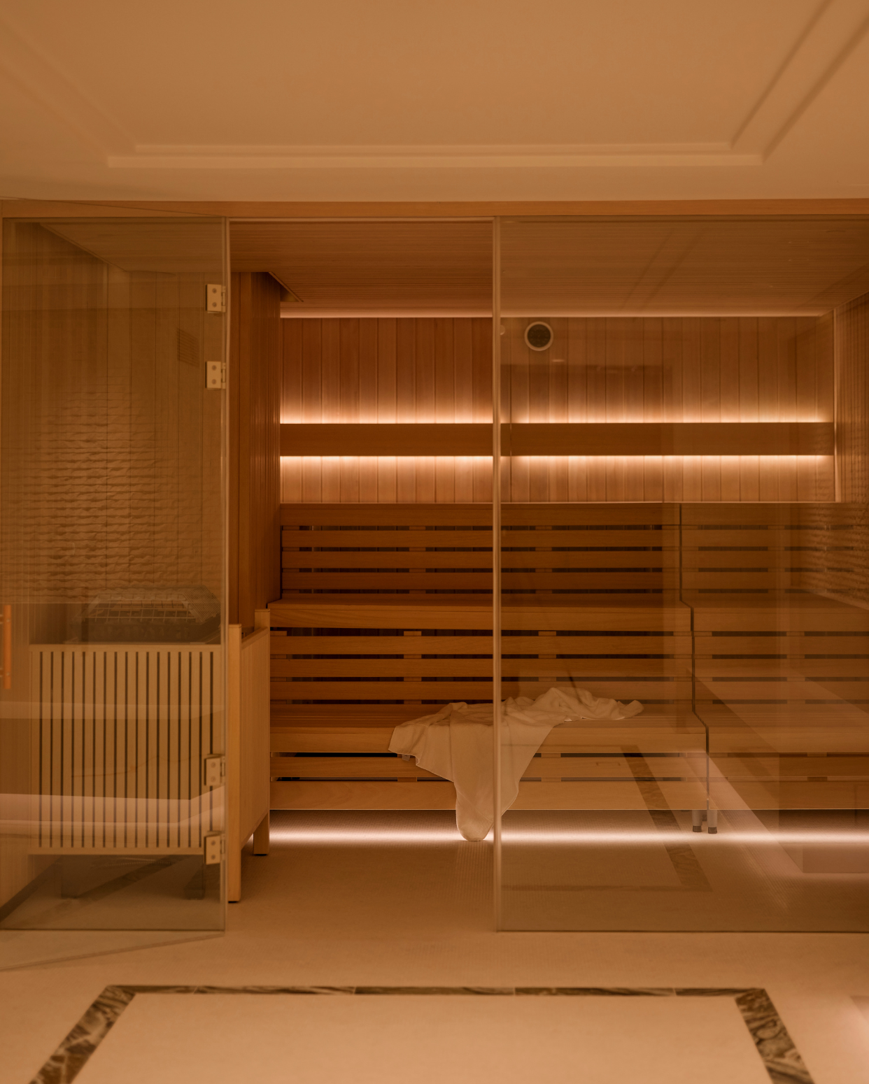 Image of the dry sauna at The Spa at The Cooper