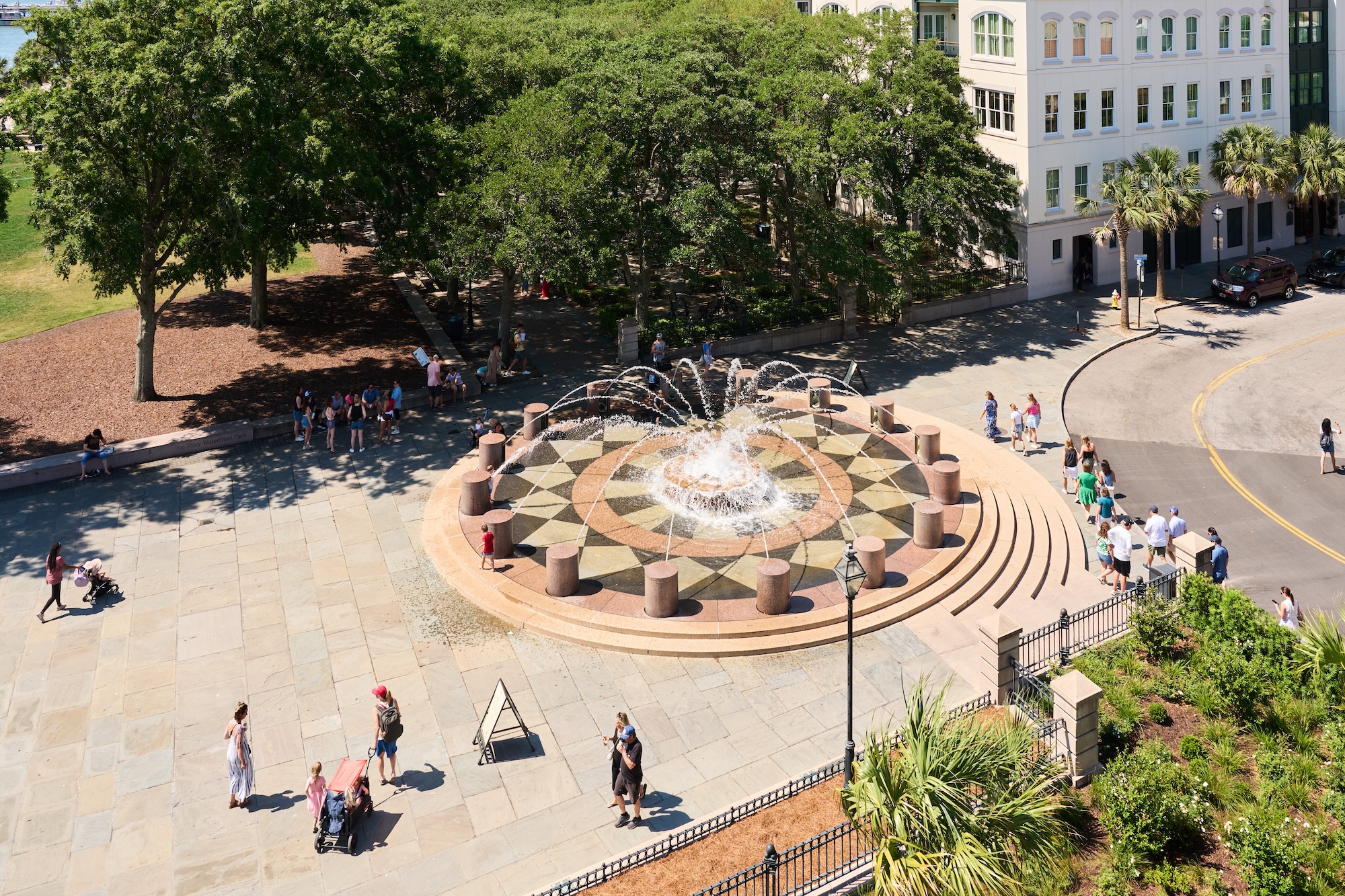 Image of the view from the balcony of the Park View Room Type