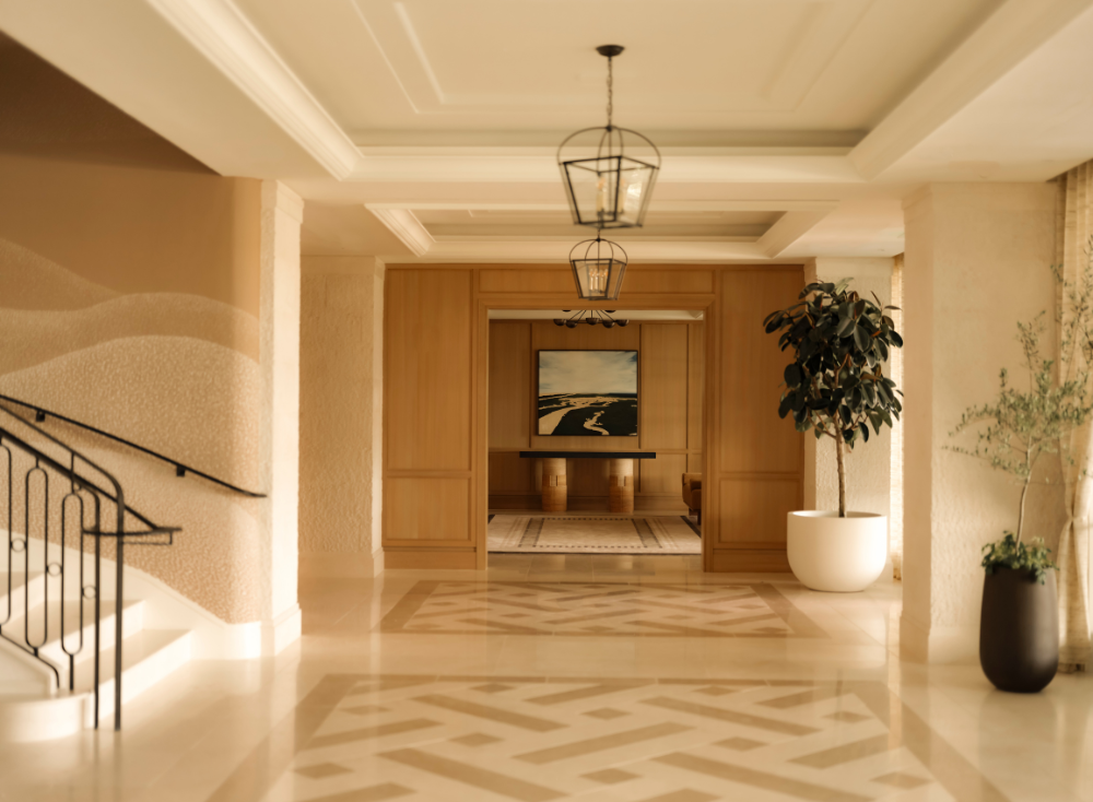 Image of Elevator bank and corner of main Staircase