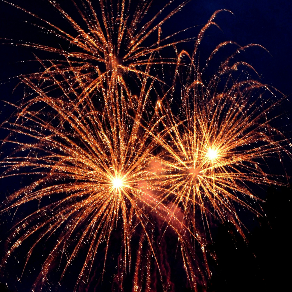 Image of fireworks in a dark sky