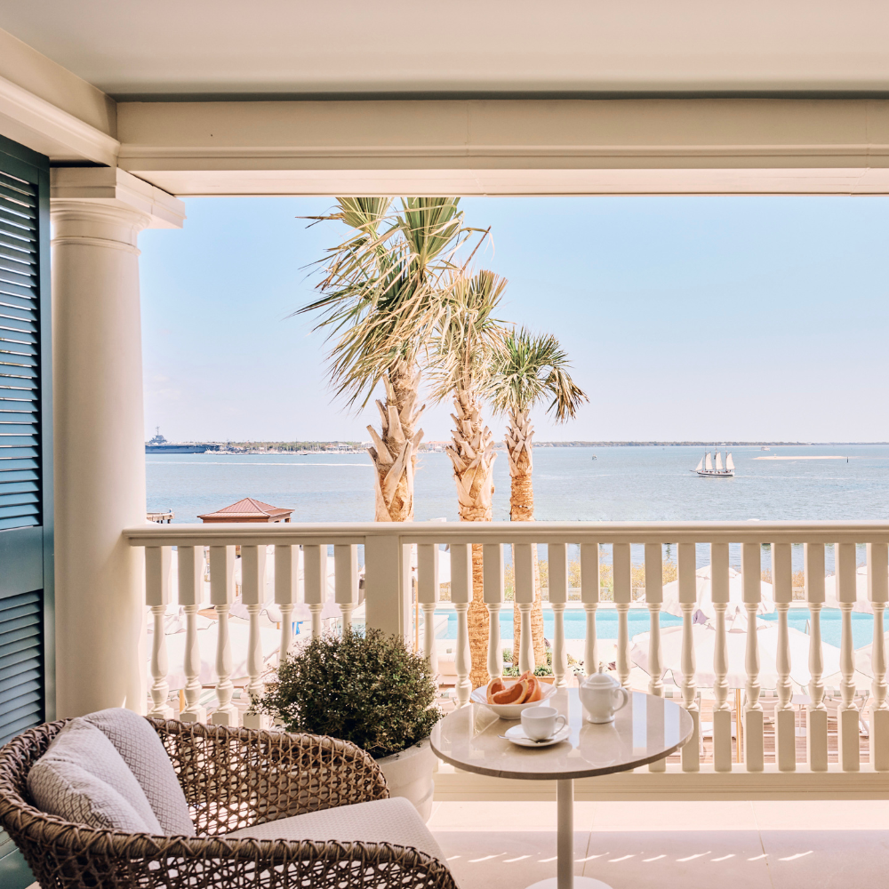 Image of Waterfront room porch overlooking the harbor